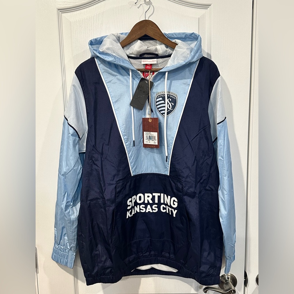 Mitchell & Ness Men’s MLS Sporting Kansas City Windbreaker, Size: Medium